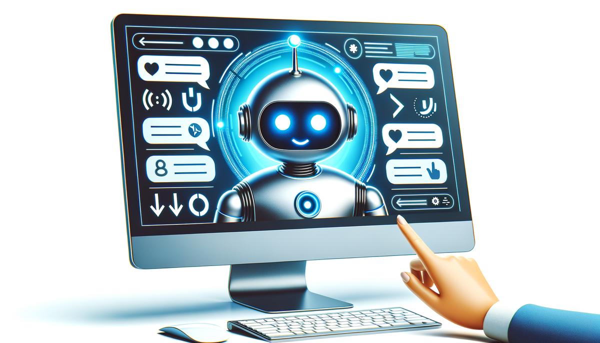Image of a chatbot assisting with converting customers in digital marketing