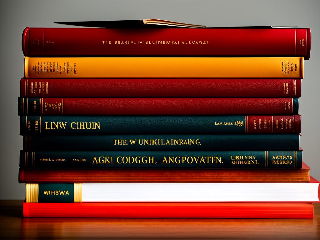 Image depicting a stack of books, symbolizing the importance of understanding copyright laws