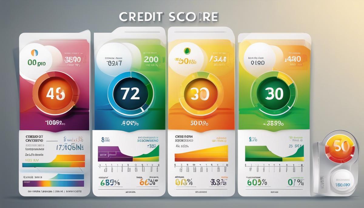 Image of a credit score concept, representing the importance and impact of credit scores in personal finance
