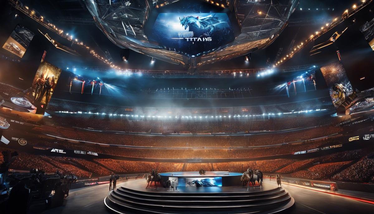 Image of the digital arena and titans, representing the powerful players in the industry