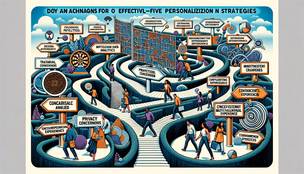 Illustration of various obstacles that marketers face in achieving effective personalization strategies